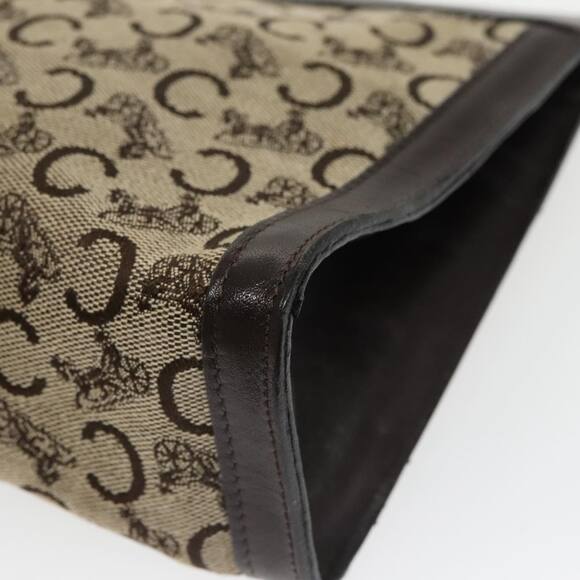 CELINE C Sulky Clutch Bag Canvas Brown - Picture 8 of 16